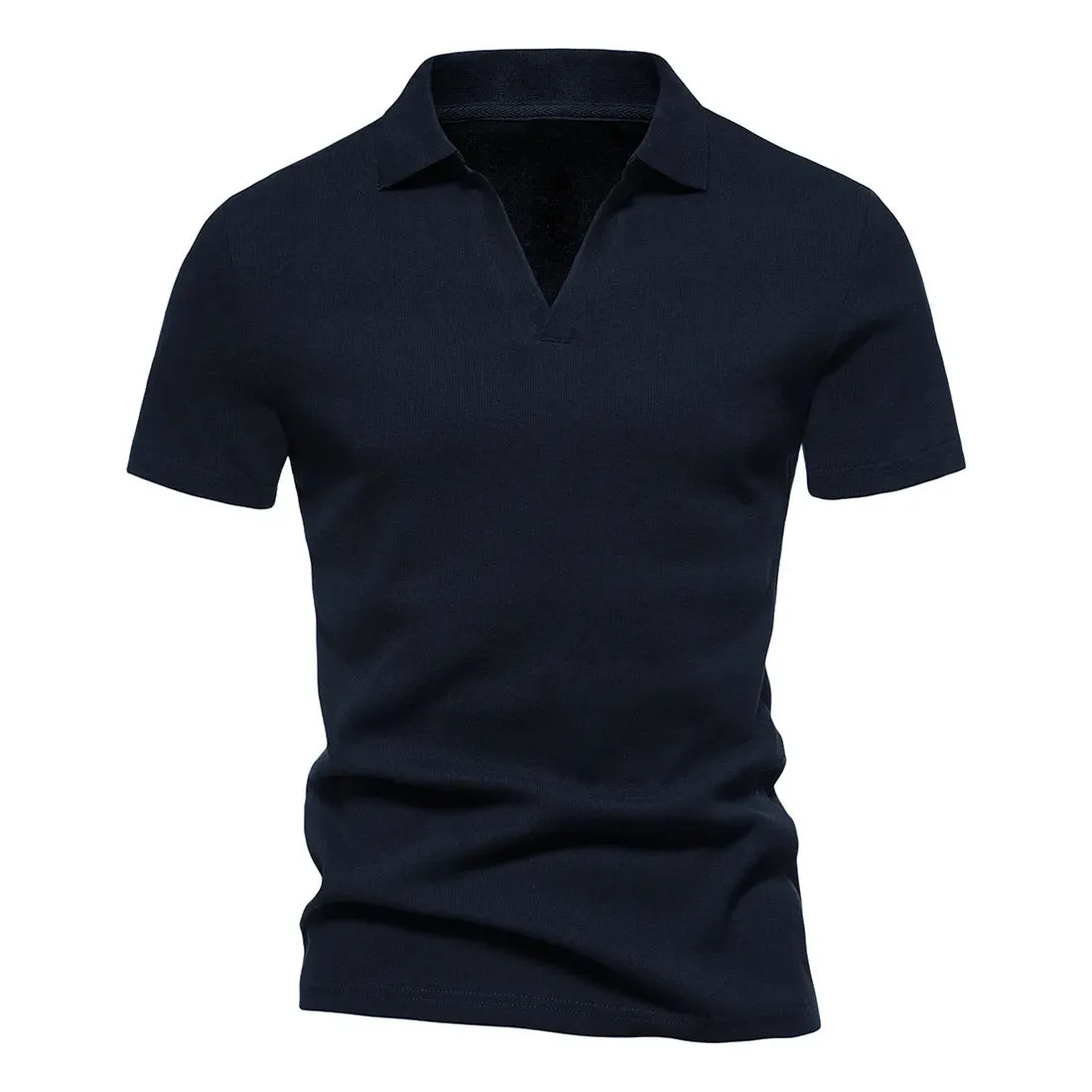 West Louis Men's V-Neck Polo Style Henley Tee