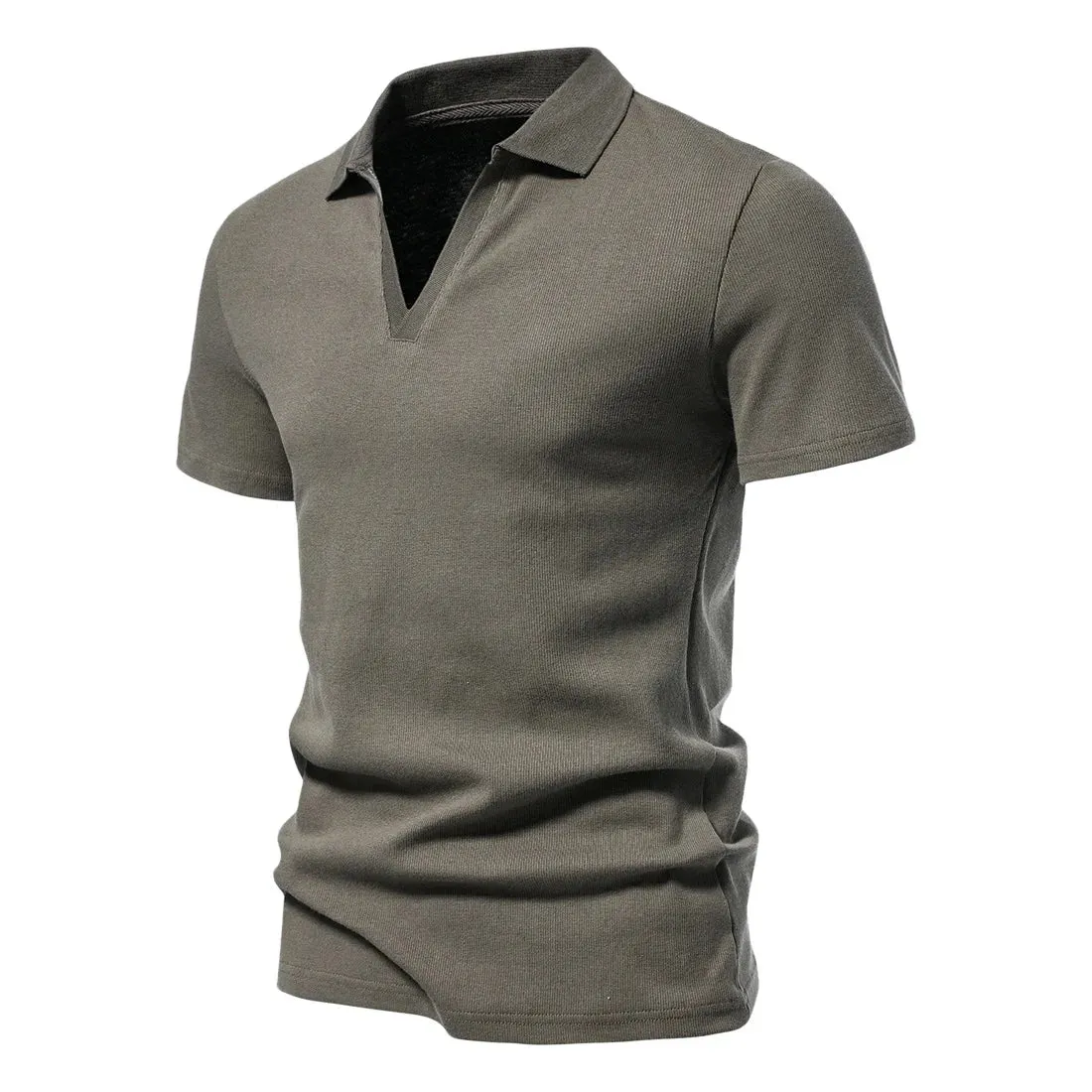 West Louis Men's V-Neck Polo Style Henley Tee