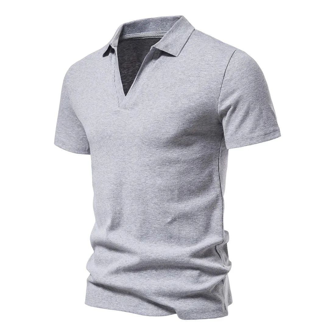 West Louis Men's V-Neck Polo Style Henley Tee