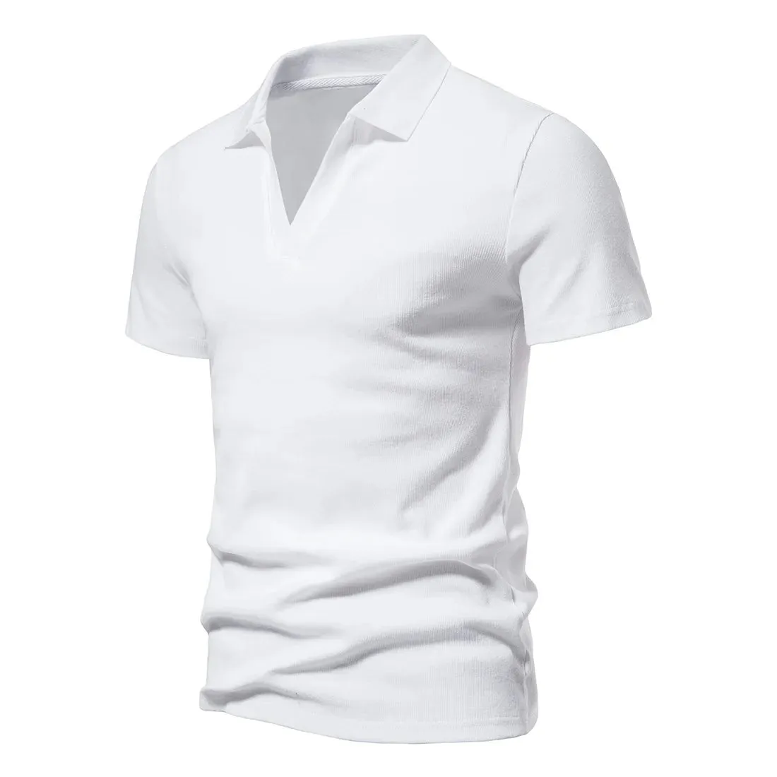 West Louis Men's V-Neck Polo Style Henley Tee