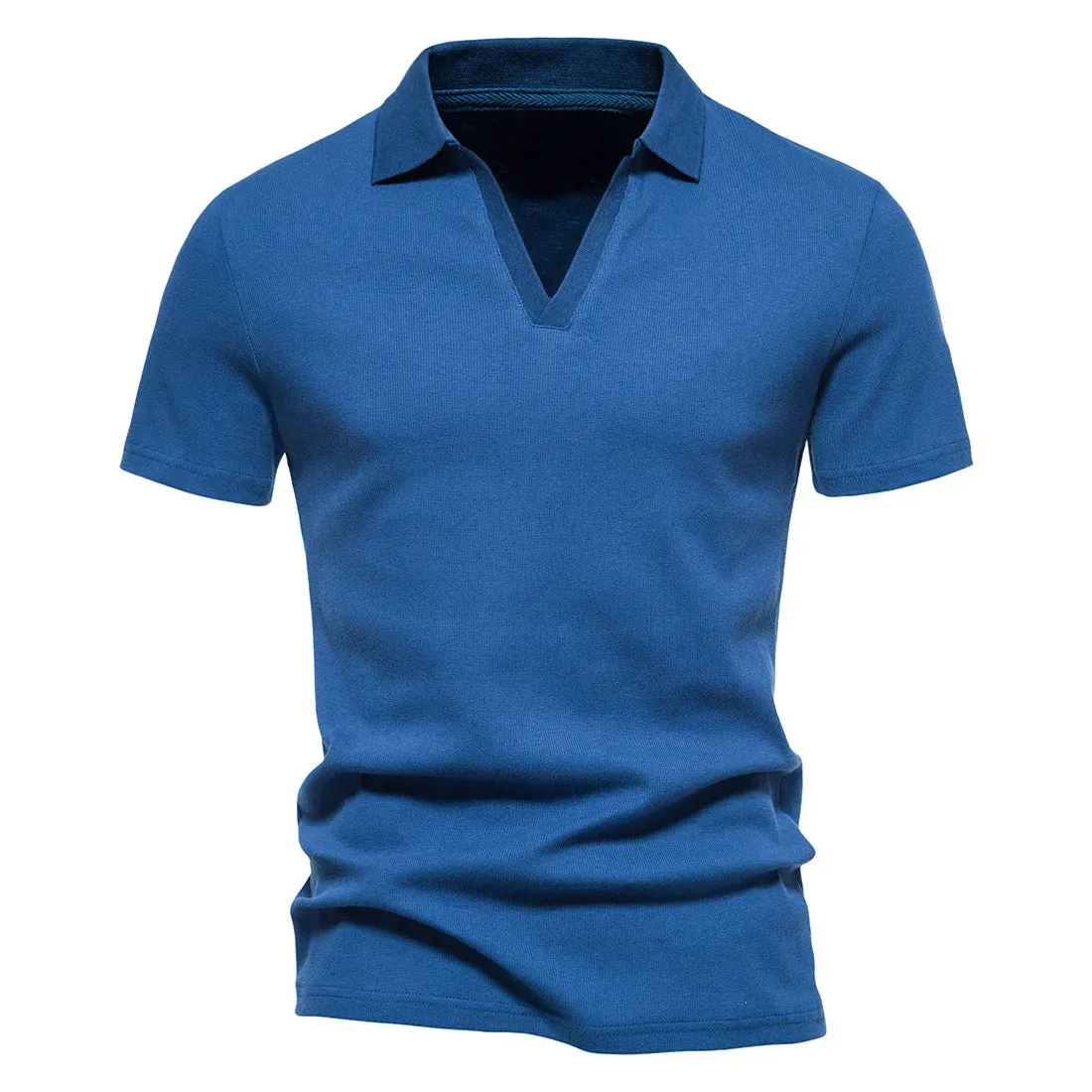 West Louis Men's V-Neck Polo Style Henley Tee