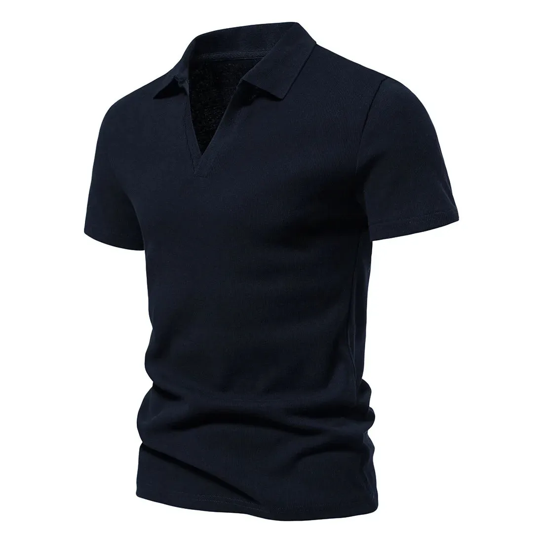 West Louis Men's V-Neck Polo Style Henley Tee