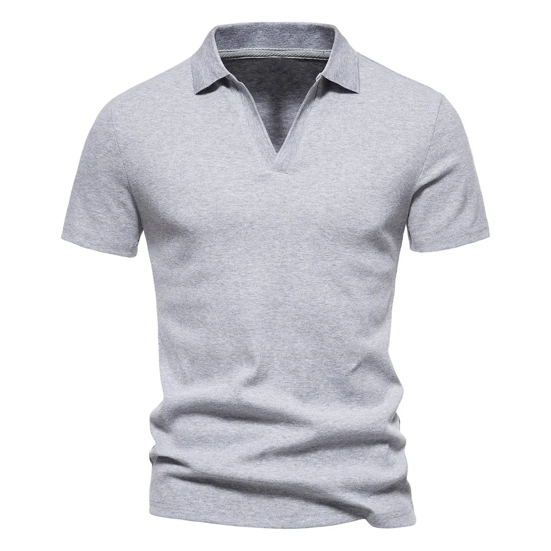 West Louis Men's V-Neck Polo Style Henley Tee