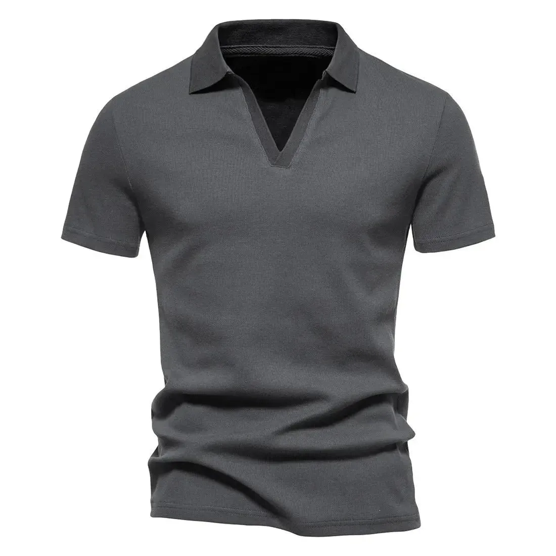 West Louis Men's V-Neck Polo Style Henley Tee