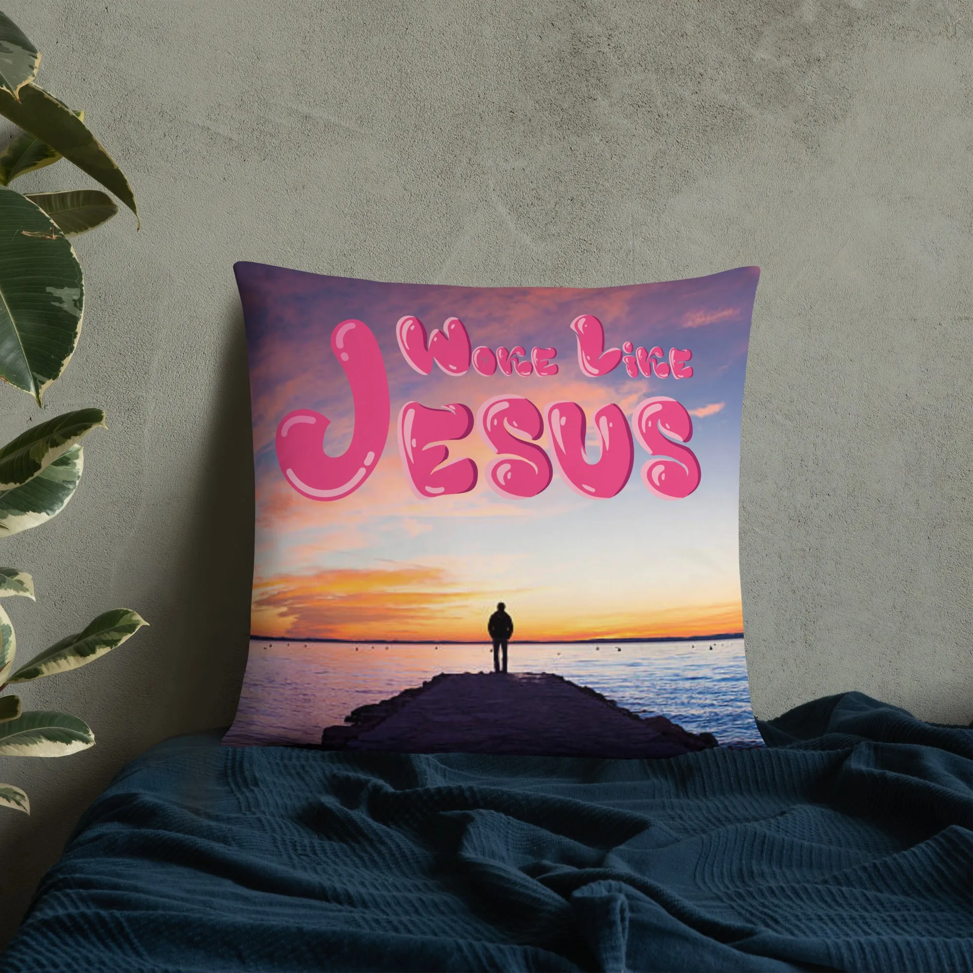 Woke Like Jesus Basic Pillow