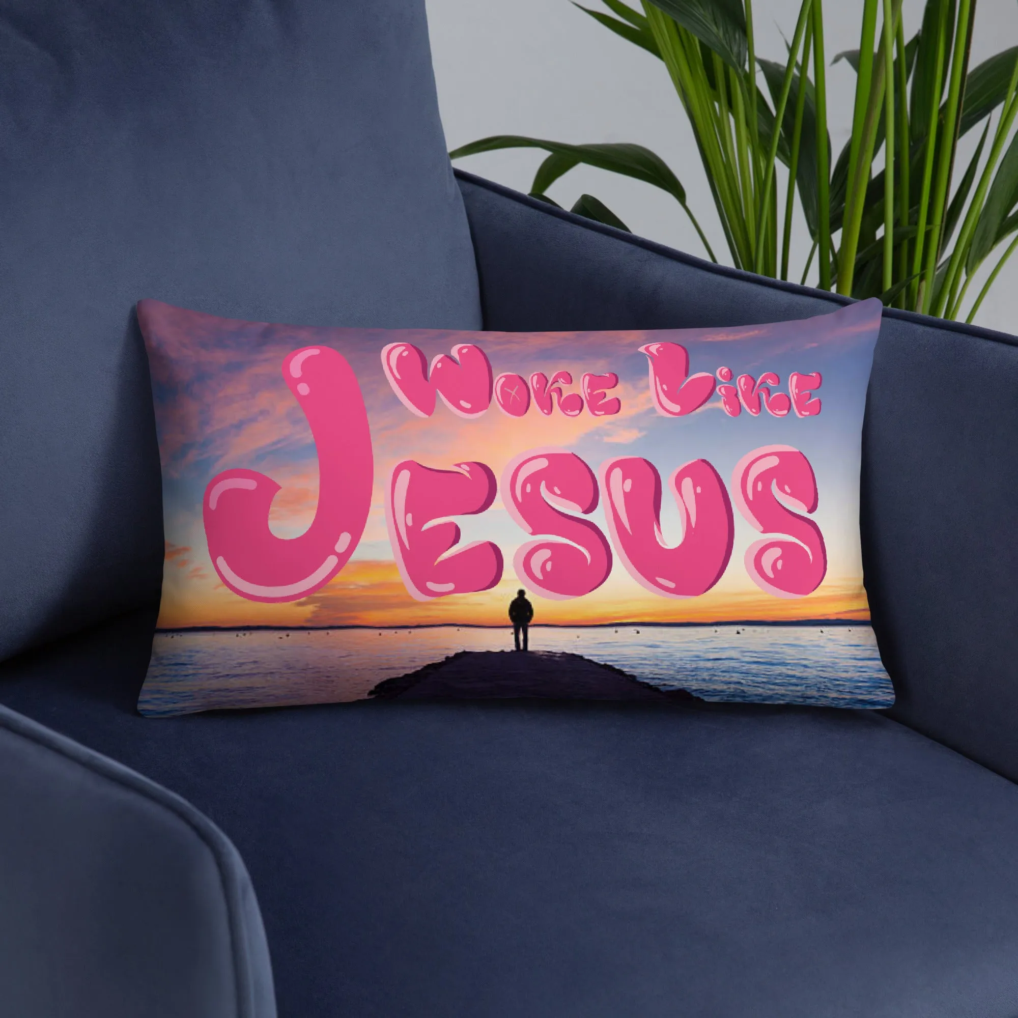Woke Like Jesus Basic Pillow