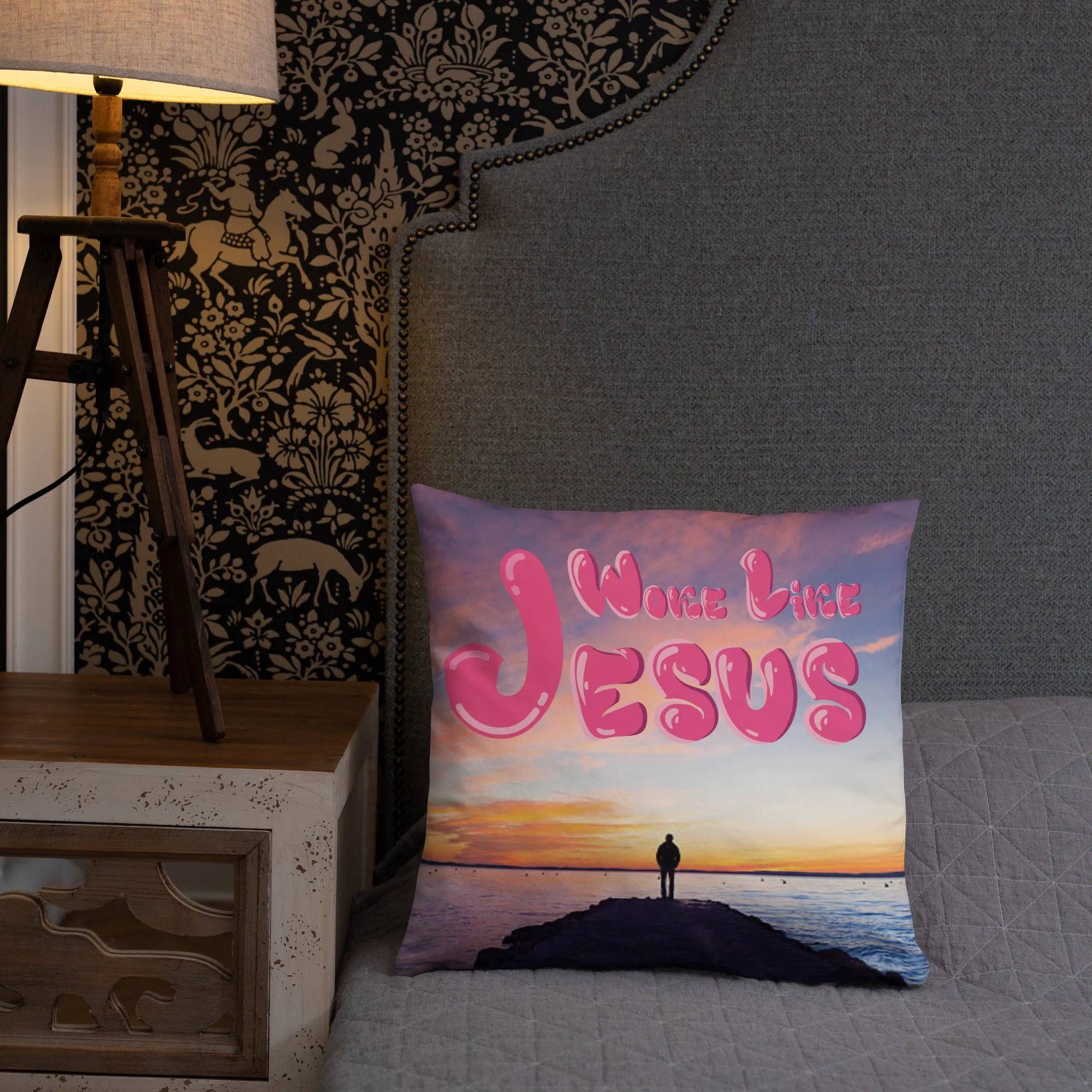 Woke Like Jesus Basic Pillow