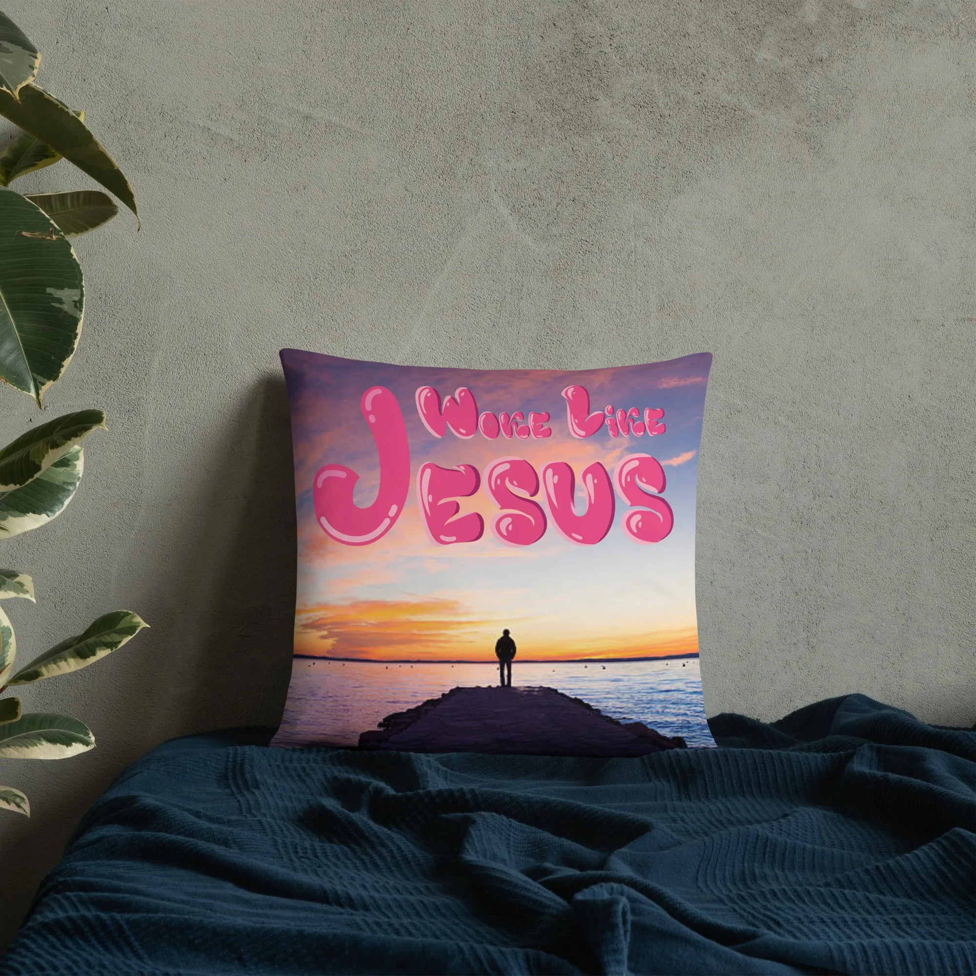 Woke Like Jesus Basic Pillow