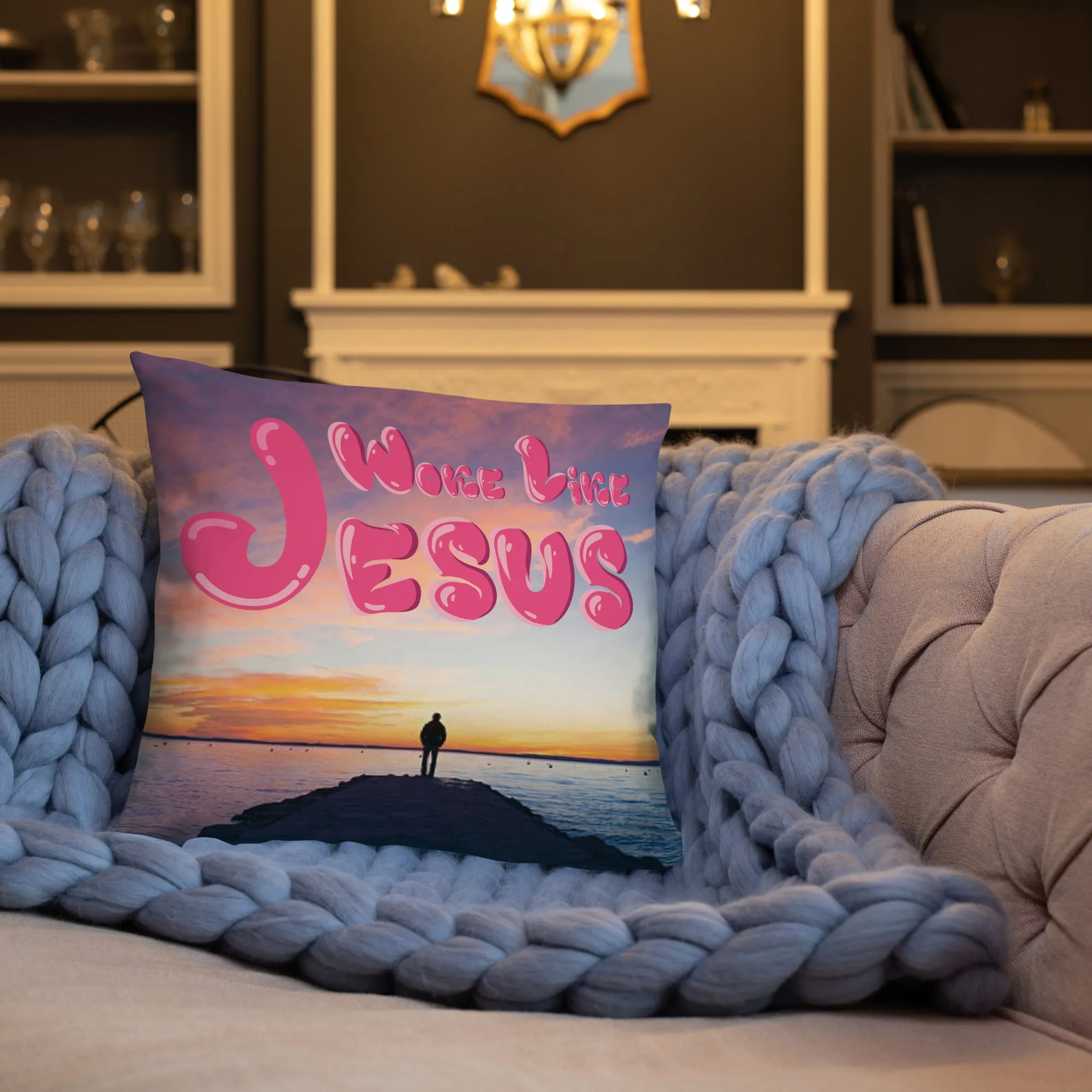 Woke Like Jesus Basic Pillow