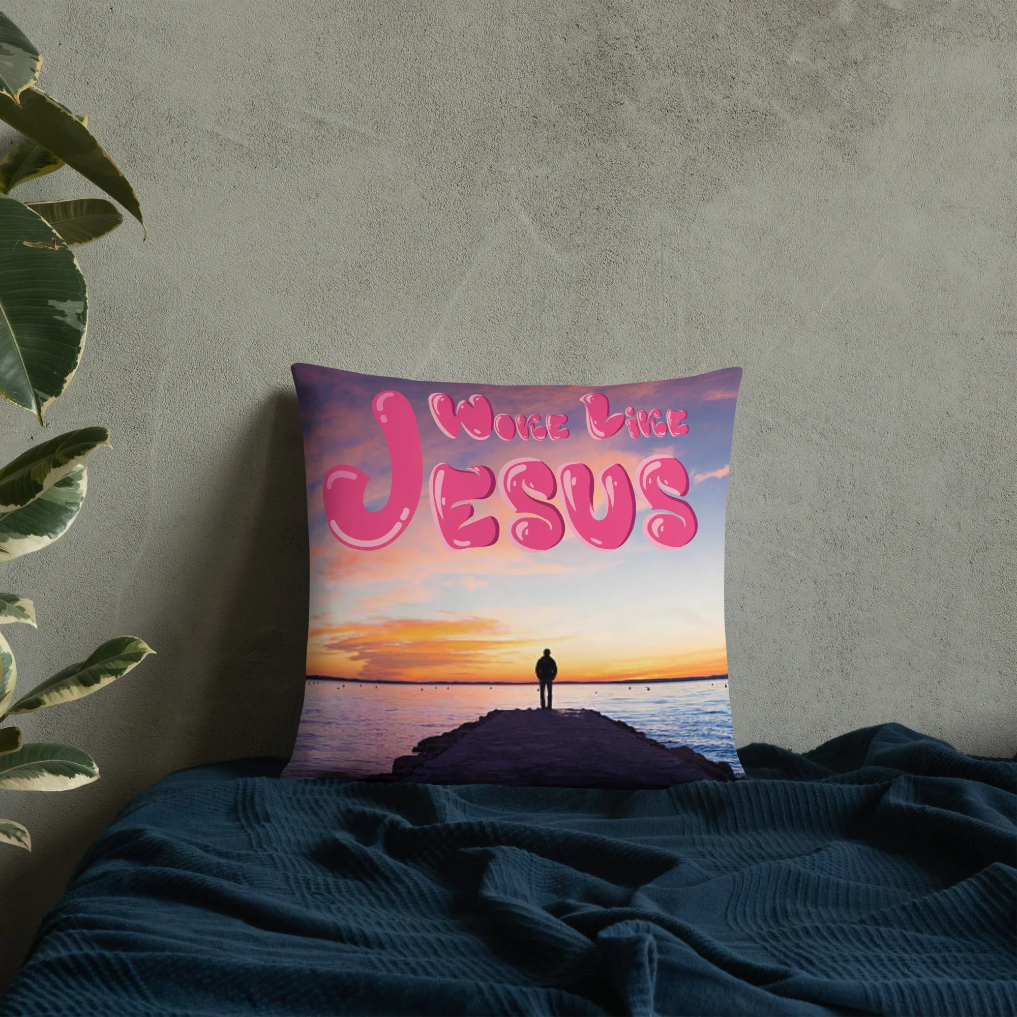 Woke Like Jesus Basic Pillow