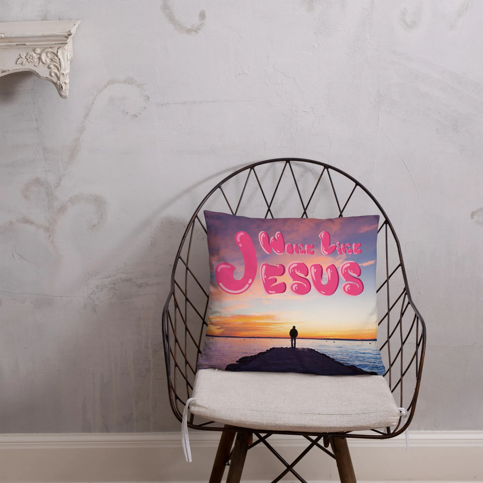 Woke Like Jesus Basic Pillow