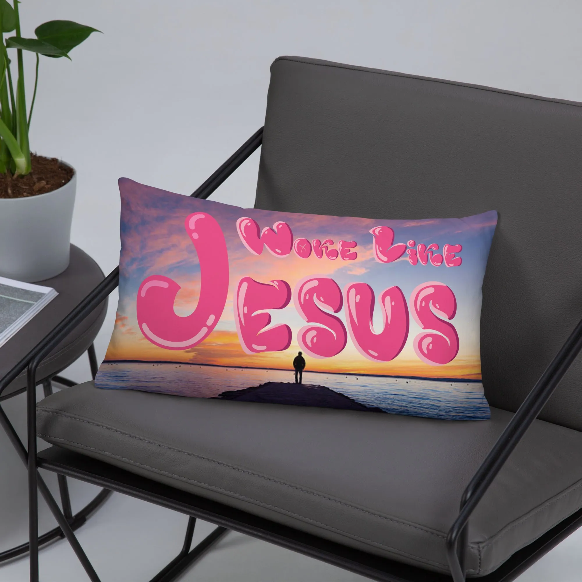 Woke Like Jesus Basic Pillow
