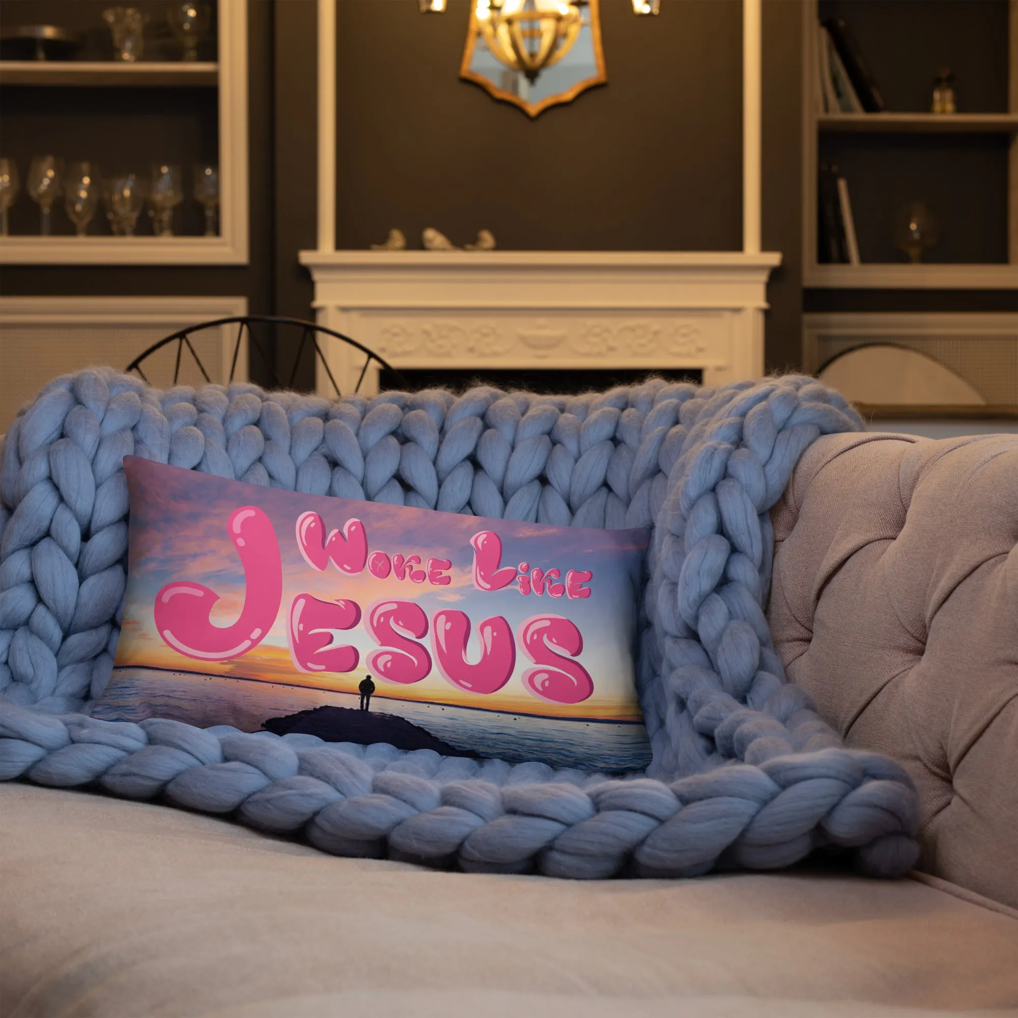 Woke Like Jesus Basic Pillow