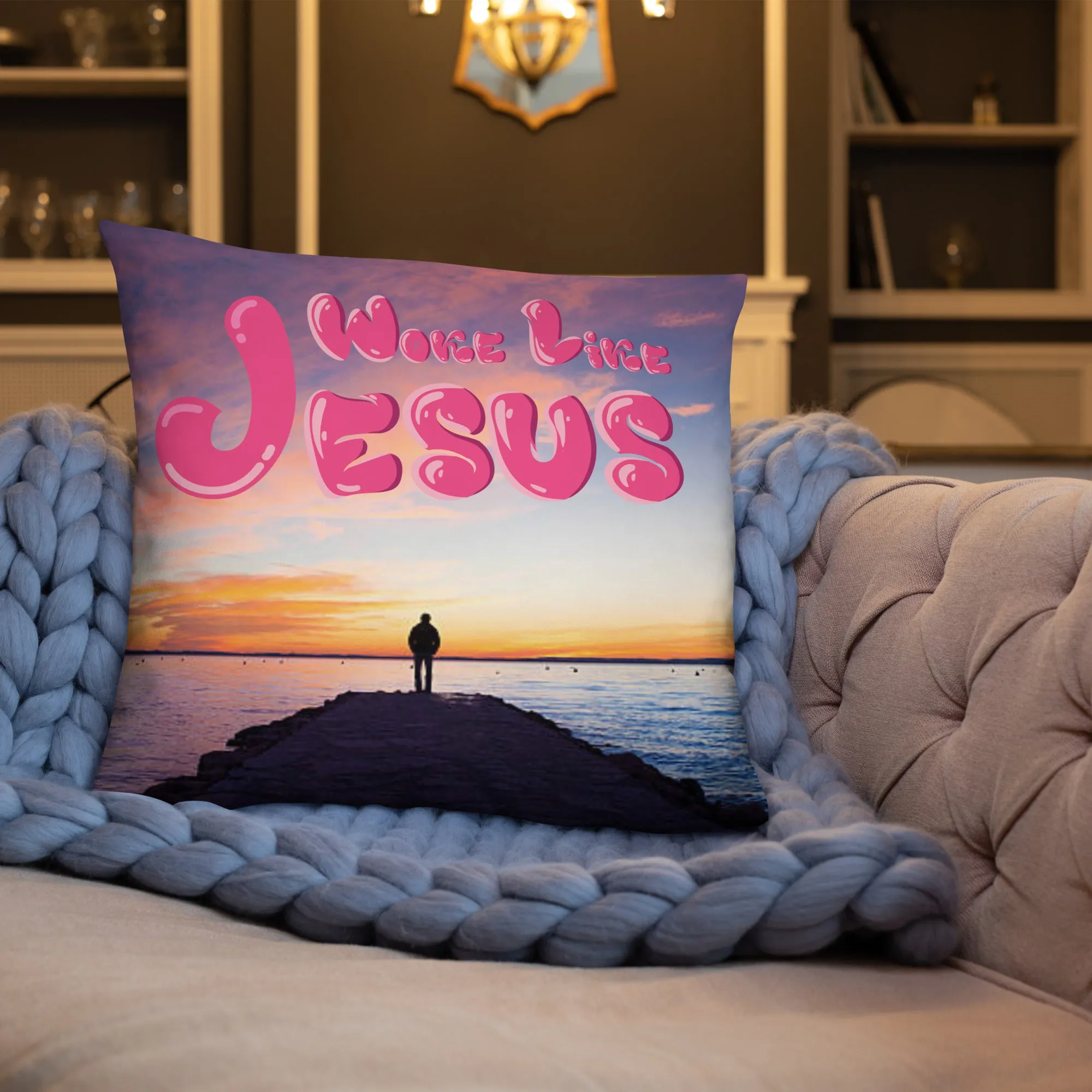 Woke Like Jesus Basic Pillow