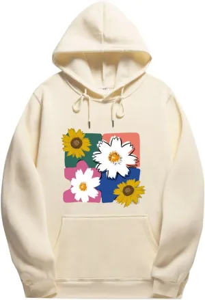 Womens Oversized Hoodies Y2K Preppy Sweatshirts Teen Girls Cute Graphic Hoodie Long Sleeve Fall Clothes 2024 (Beige, M)